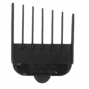 Opzetkam linker oor zwart plastic